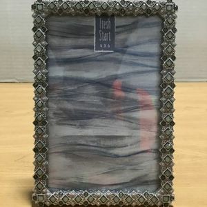 Beautiful Jeweled/Silver-Tone Frame